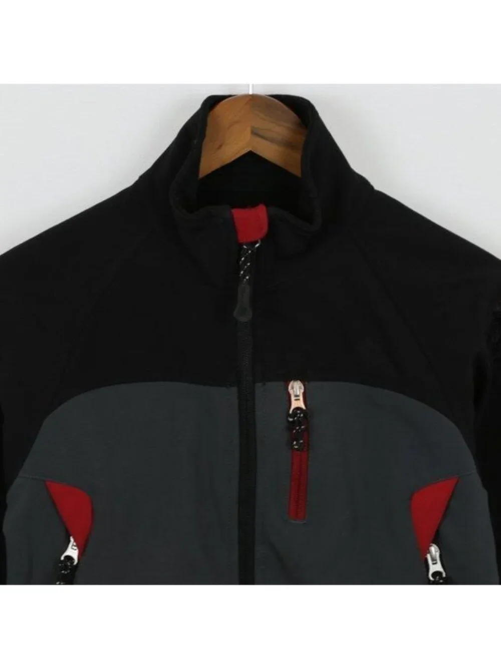 Snozu Boys Extra Small Black Gray Fleece Lined Soft Shell Full Zip Jacket
